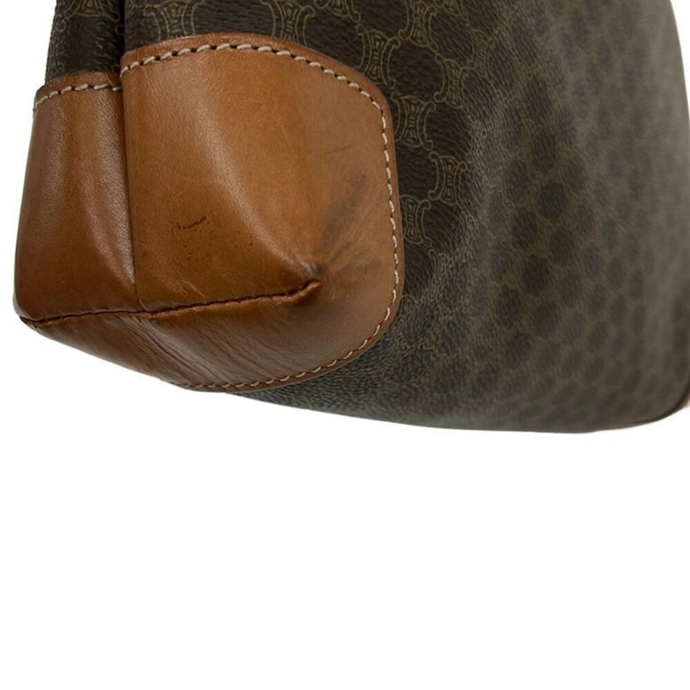 Celine Second Bag Macadam Pattern Dark Brown X Be… - image 8